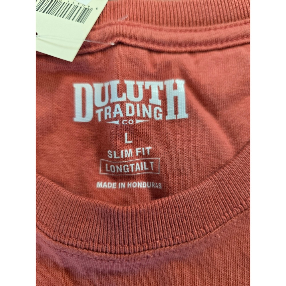 Duluth Trading‎ Co Slim Fit Large Longtail Short-sleeve T-shirt Red Rust  NEW! - Picture 2 of 8